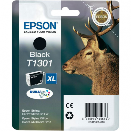 EPSON T1301 Black для B42WD/SX525WD/BX625WFD/WF-7015/7515/7525 C13T13014010