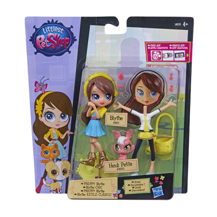 Фигурка Hasbro Littlest Pet Shop Littlest Pet Shop A8227 Литлс Пет Шоп Модница Блайс и зверюшка, в ассортименте