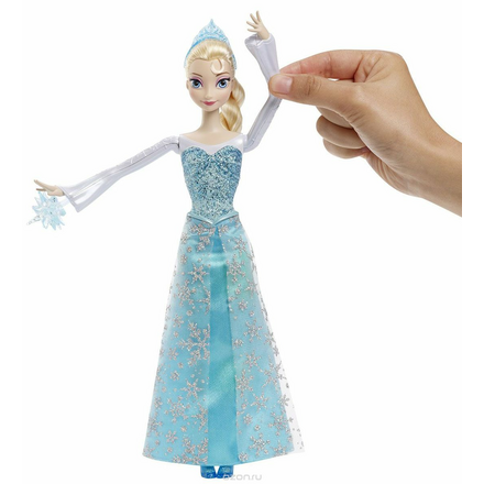 Disney Frozen Кукла Эльза с 3 снежинками и Зефиркой