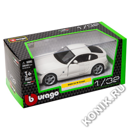 Модель автомобиля BMW Z4 M COUPE, в ассортименте (Bburago 18-43007)