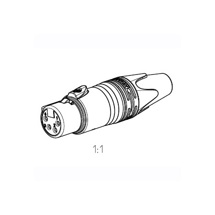 Разъем XLR Neutrik NC4FXX-B