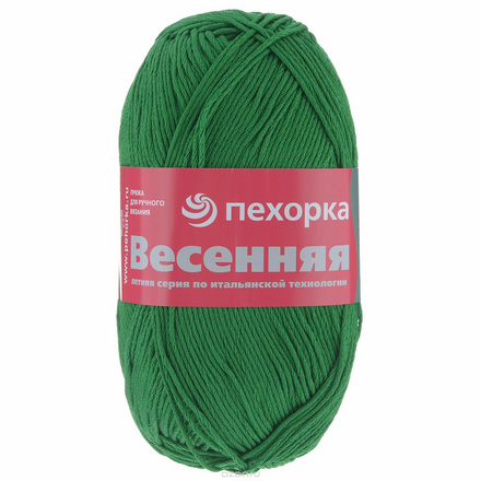 Пряжа для вязания Пехорка "Весенняя", цвет: яркая зелень (480), 250 м, 100 г, 5 шт